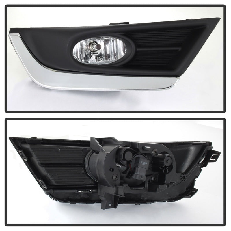 FR SPORT Spyder 17-18 Honda CRV OEM Chrome Trim Fog Lights w/Switch & Cover - Clear...