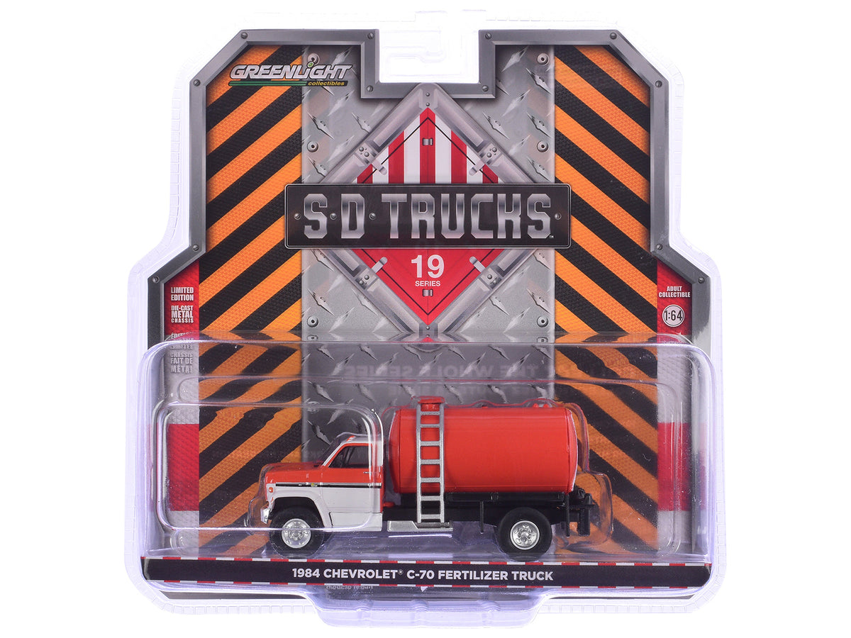 Rapid Vehicles 1984 Chevrolet C-70 Fertilizer Truck Red and White Cab with Red Tank "S.D. Trucks"...