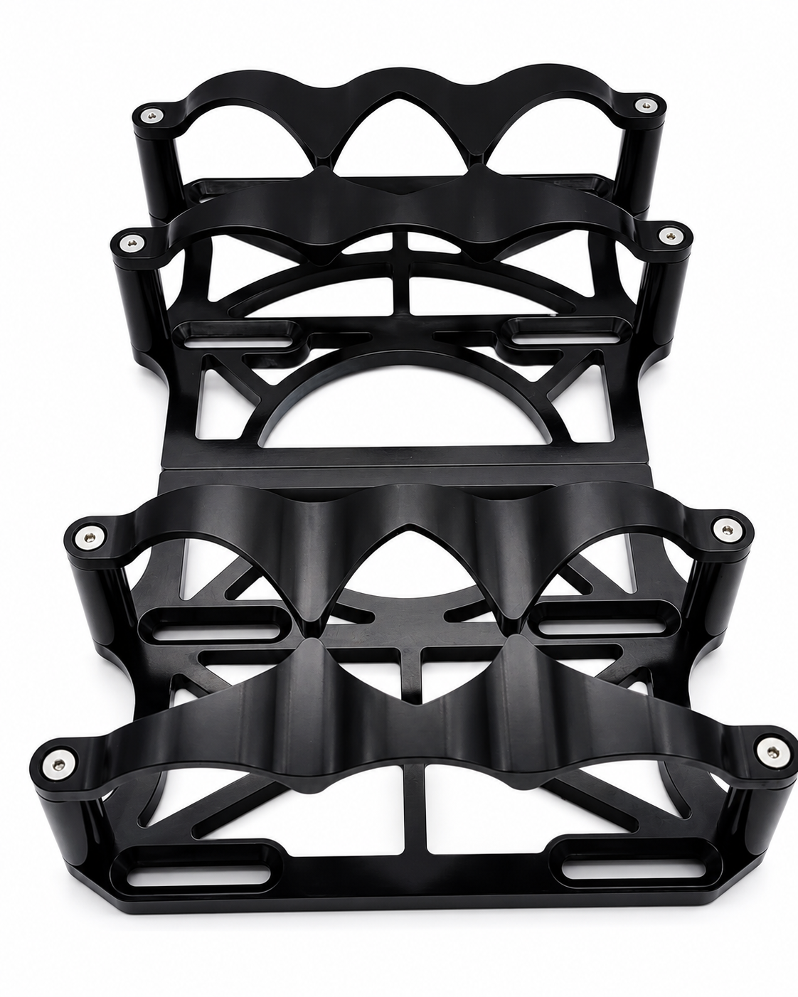 Granatelli (2) 6 Volt OPTIMA Battery Tray SET Black – 452201B