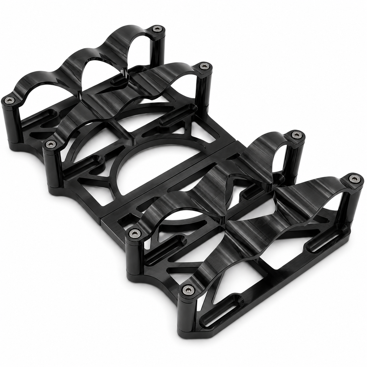 Granatelli (2) 6 Volt OPTIMA Battery Tray SET Black – 452201B