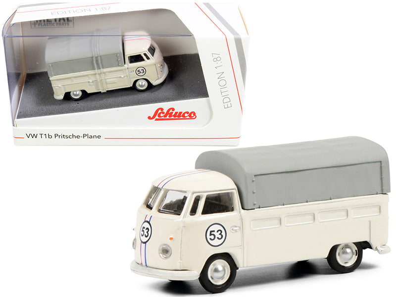 Rapid Vehicles Volkswagen T1b Pritsche Plane Pickup Truck with Canopy #53 Cream 1/87 (HO) Diecast...