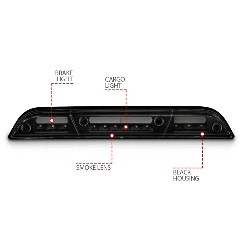 FR SPORT ANZO 15-20 Ford F-150 - F-450 LED Third Brake Light - Black Housing/Smoke Lens 531112 -...