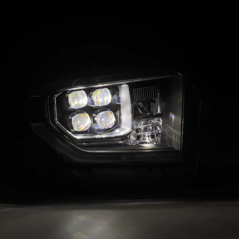 FR SPORT AlphaRex 14-21 Toyota Tundra NOVA-Series LED Proj Headlights Blk w/Actv Light & Seq. Sig...
