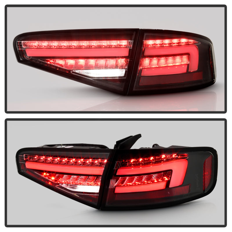 SPYDER 13-16 Audi A4 4DR LED Tail Lights LED Clear Reverse Lights - Black ALT-YD-AA413-SEQ-BK 5087171