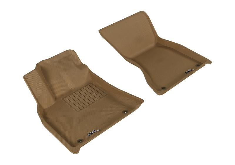 3D MAXpider 2014-2019 Porsche Macan Kagu 1st Row Floormat - Tan L1PO01411502