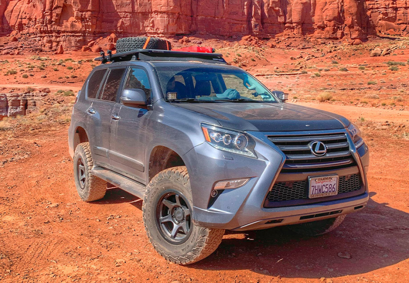 Cali Raised LED Cali Raised 10-22 Lexus GX 460 Low Profile LED Ditch Light Brackets Kit - 2 3.5 In Round Cannon Pod CR2905