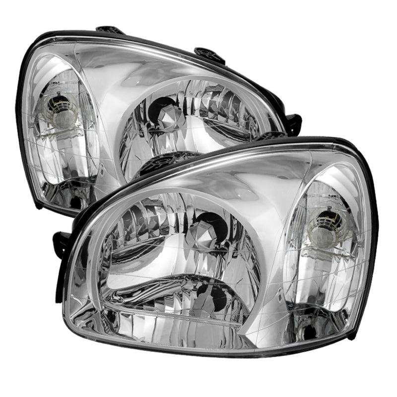 SPYDER Xtune Hyundai Santa Fe 2003-2006 Crystal Headlights Chrome HD-JH-HYSA03-C 9024832