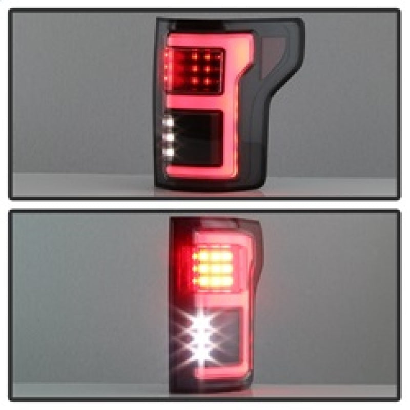 FR SPORT Spyder 15-18 Ford F-150 Light Bar LED Tail Lights (w/Blind Spot) - Black...