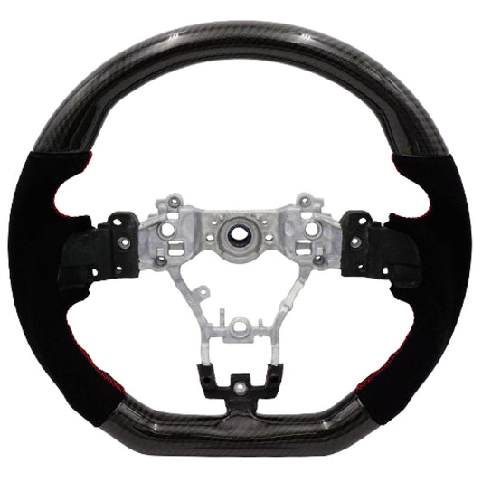 FR SPORT BLOX Racing 15-21 Subaru Carbon/Alcantara Steering Wheel Red Stitching BXSW-50010-R -...