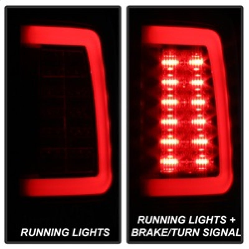 Spyder 09-16 Dodge Ram 1500 Light Bar LED Tail Lights - Black ALT-YD-DRAM09V2-LED-BK 5084026