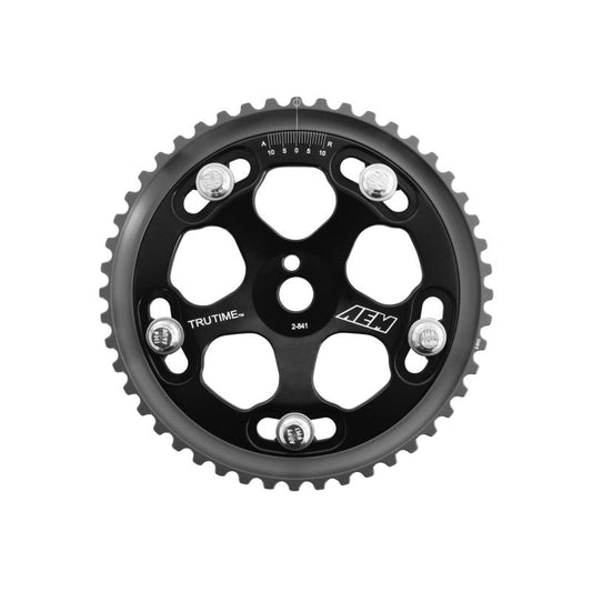 FR SPORT AEM Electronics Tru-Time Cam Gear Black 5-Bolt Mitsubishi 4G63 - View 2