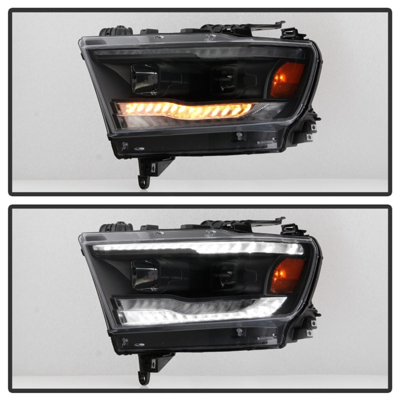 Spyder Dodge Ram 19-20 Halogen Model Projector Headlights Chrome PRO-YD-DR19HALSI-SEQ-BK 5087393