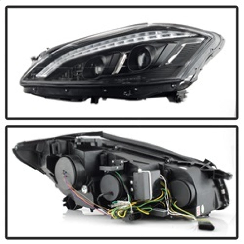 Spyder Mercedes W221 S Class 07-09 Headlights - HID Model Only - Black PRO-YD-MBW22107-HID-DRL-BK 5083890
