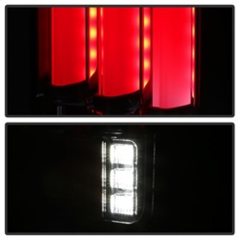 FR SPORT Spyder 07-16 Jeep Wrangler Verison 2 Light Bar LED Tail Lights - Smoke...