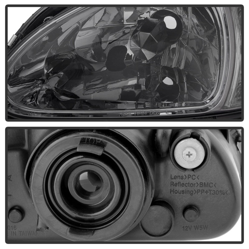 FR SPORT SPYDER Xtune Honda Del Sol 93-97 1Pc Crystal Headlights Smoke HD-ON-HDEL93-1P-SM 5013439...