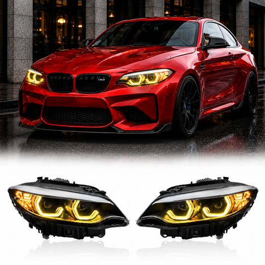 LED Headlights Dual Color DRL for BMW 2 Series F22 F23 F87 M2 M235i