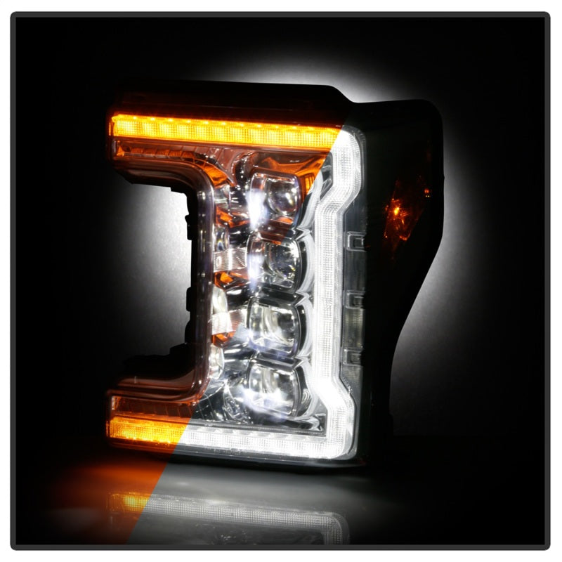 FR SPORT Spyder Ford F-250/F-350/F450 17-18 Full LED Headlights Black PRO-YD-FS17HALAP-SEQ-C...