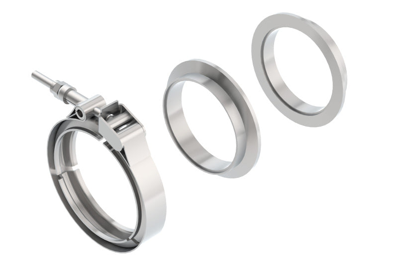 FR SPORT Borla Universal 3in Stainless Steel 3pc V-Band Clamp w/ Male and Female Flanges 18009 -...