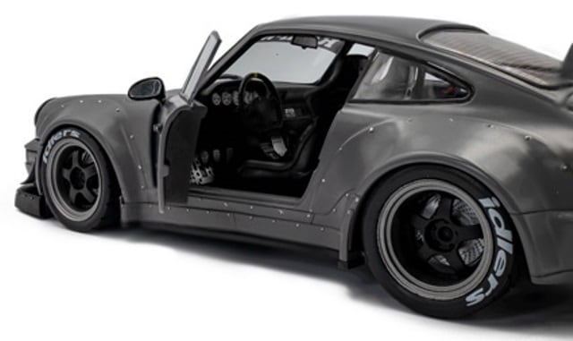 Solido 2016 Porsche 911 (964) RWB Bodykit Nardo Grey w/ Akira Nakai Figure 1:18