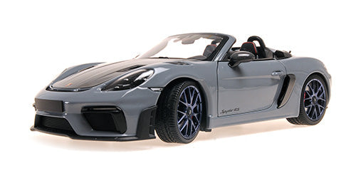 Minichamps 2024 Porsche 718 Cayman Spyder RS w/ Weissach Package Arctic Grey 1:18