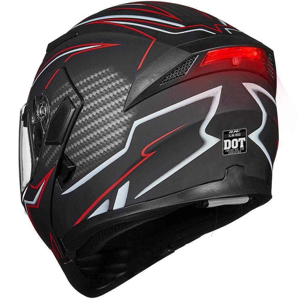 ILM Motorcycle Modular Full Face Helmet Model 902LED