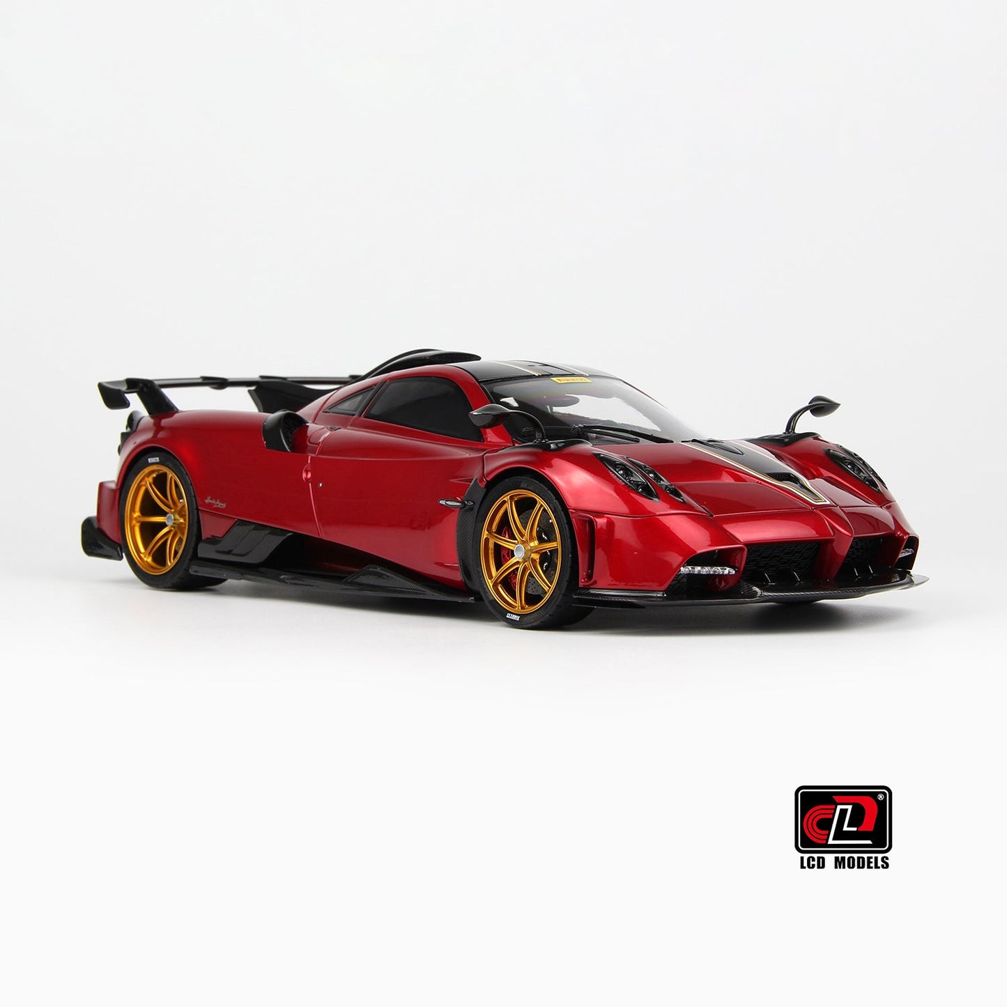 LCD 2020 Pagani Imola Red w/ Gold Wheels 1:18