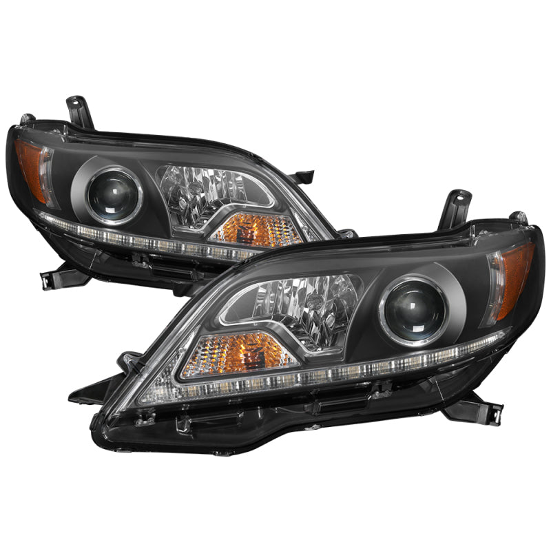 Spyder 2015-2017 Toyota Sienna Projector Headlights - DRL LED - Black PRO-YD-TSEN15-DRL-BK 5084002