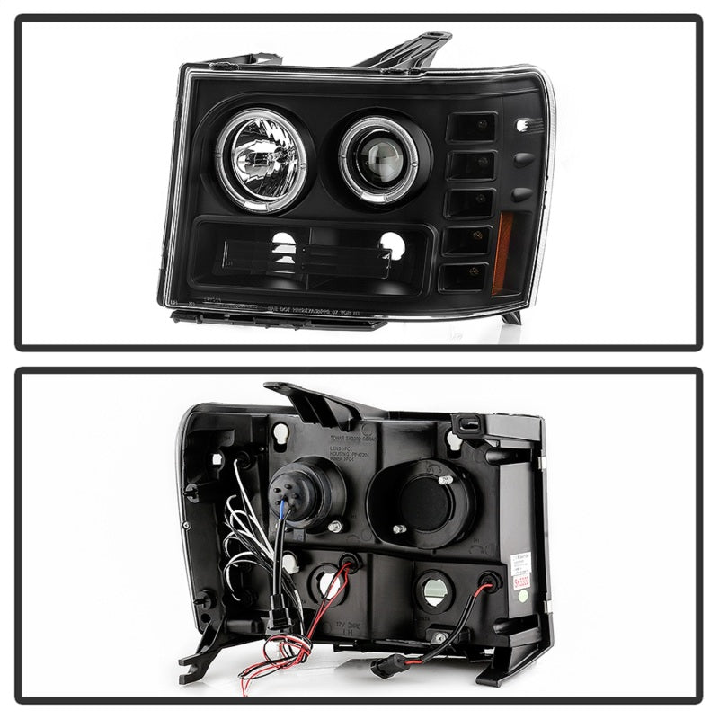Spyder GMC Sierra 1500/GMC Sierra Denali 08-13 Projector LED Halo- LED All Blk PRO-YD-GS07-HL-BKV2 5086020