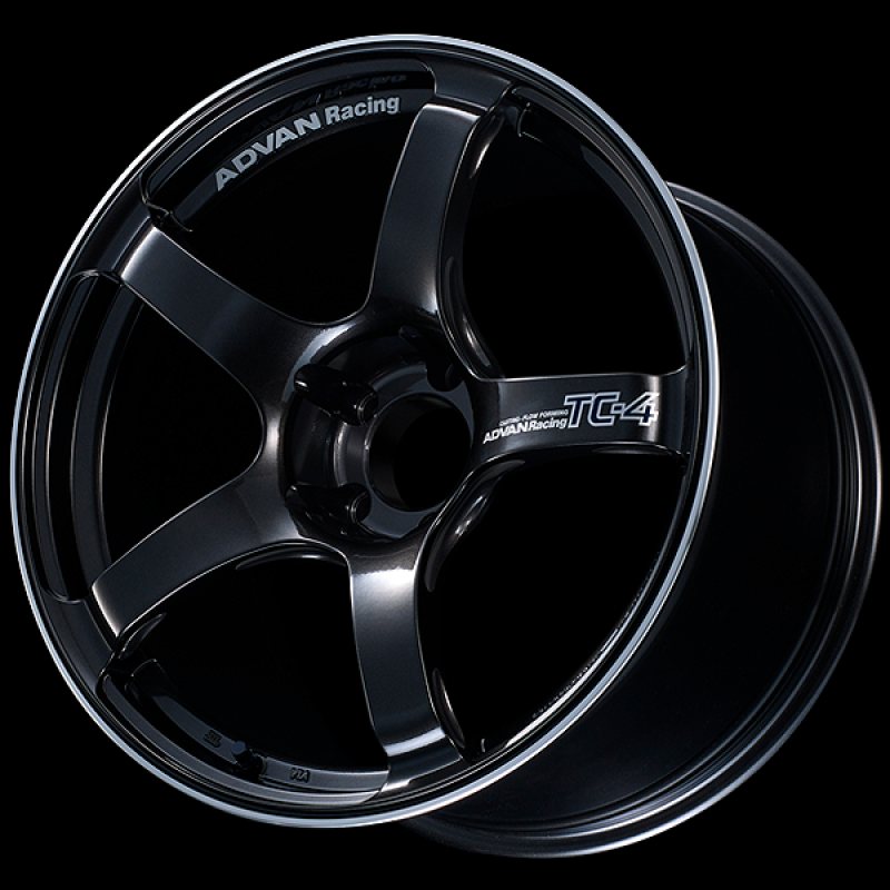 FR SPORT Advan TC4 18x8.5 +45 5-100 Racing Black GunMetallic & Ring Wheel YAD8H45DBGR