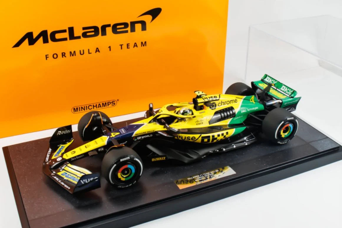 Minichamps Mclaren F1 Team MCL38 #4 Yellow L. Norris Monaco GP 2024 1:12