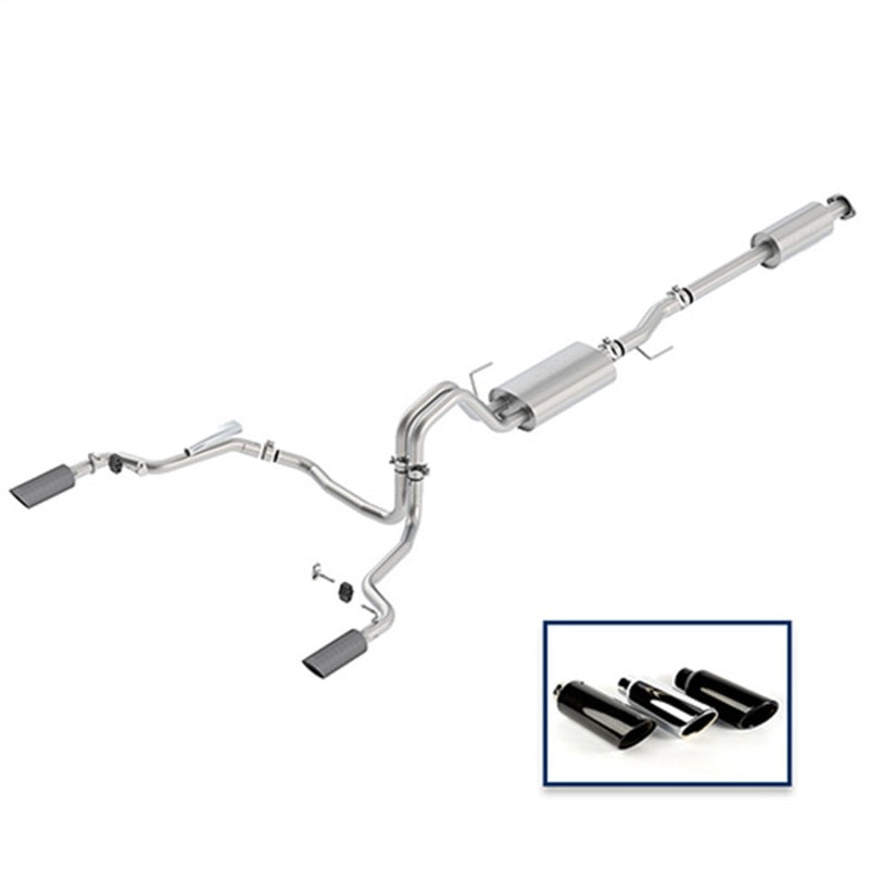 FR SPORT Ford Racing 15-18 F-150 5.0L Cat-Back Touring Exhaust System - Rear Exit Carbon Fiber...