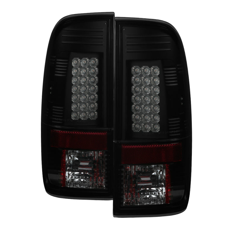 FR SPORT Spyder Ford F150 side 97-03/F250 Super Duty 99-07 LED Tail Lights Blk Smke...