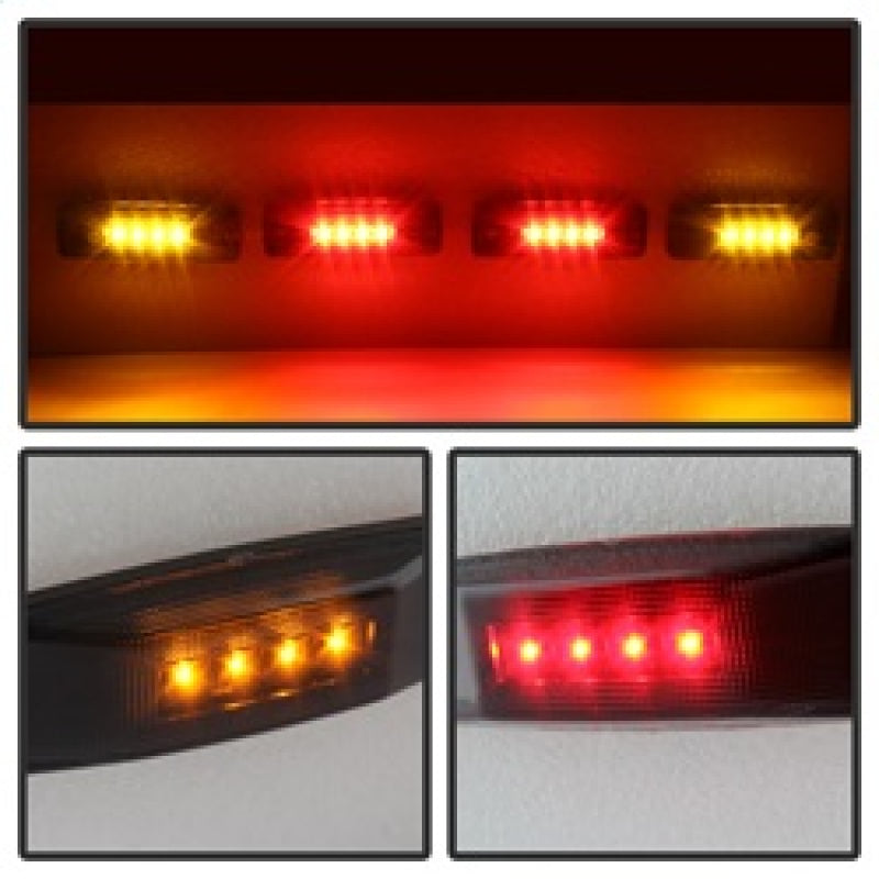 FR SPORT SPYDER Xtune Dodge Ram 94-02 Dually 2 Red LED+2 Amber LED Fender Lights 4pcs Smoke...