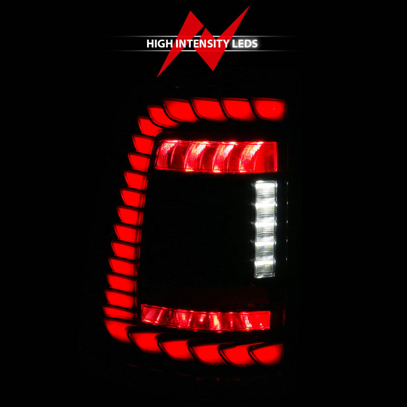 ANZO 19-24 RAM 1500 (Factory LED Models ONLY) Full LED Tail Lights SeqSig Black - Pair 311481A