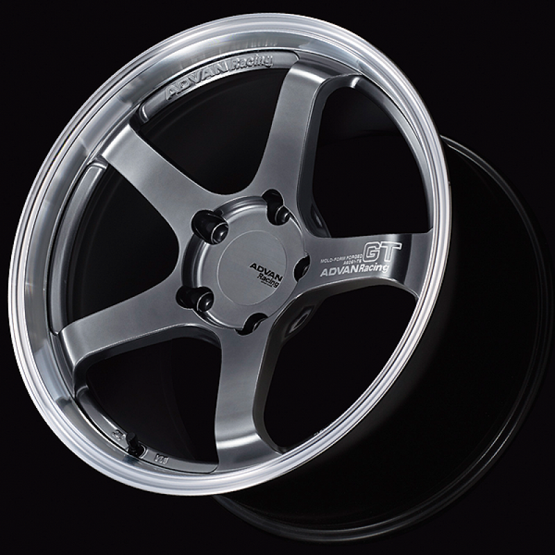 Advan GT for Porsche 18x9.0 / +52 Offset / 5x130 / 71.6mm Bore / Machining and Hyper Platinum Black YAQ8I52PMPB