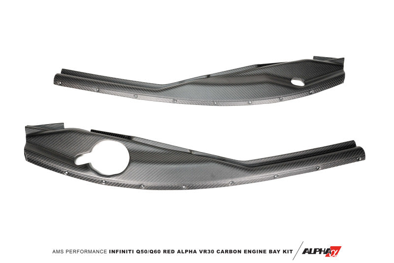 FR SPORT AMS Performance Infiniti 16+ Q50 3.0TT Alpha Matte Carbon Fender Side Trim Set...