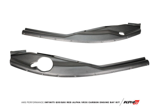 FR SPORT AMS Performance Infiniti 17+ Q60 3.0TT Alpha Matte Carbon Fender Side Trim Set...