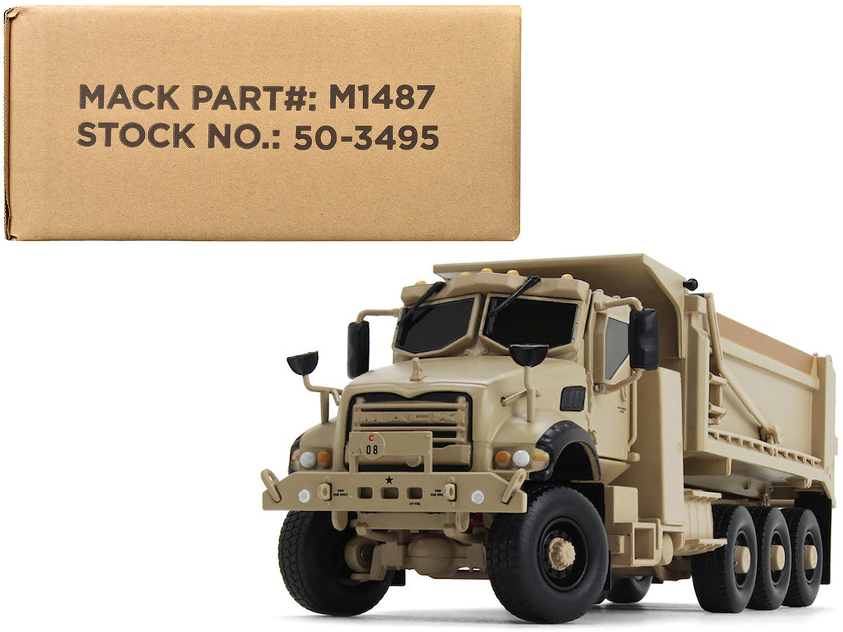 Rapid Vehicles Mack Defense M917A3 Heavy Dump Truck Tan 1/50 Diecast Model by First Gear  free...