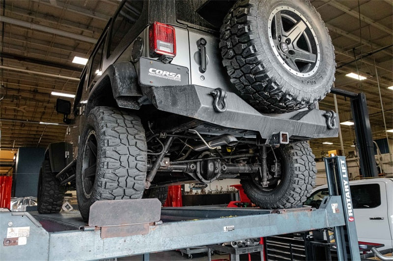 FR SPORT Corsa 12-18 Jeep Wrangler JKU 3.6L Sport 2.75in Cat-Back Exhaust w/ Turn Down Tip 21121...