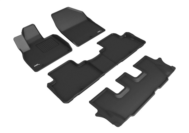 3D MAXpider 20-24 Kia Telluride 8-Seat Kagu Black R1 R2 R3 L1KA05201509