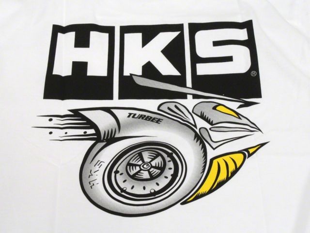 HKS Small Drift Performance White Turbee T-Shirt