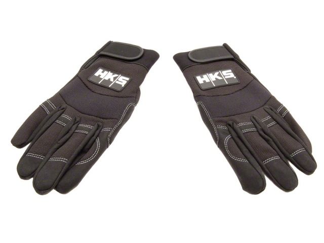 FR SPORT HKS Large Black Mechanic Gloves