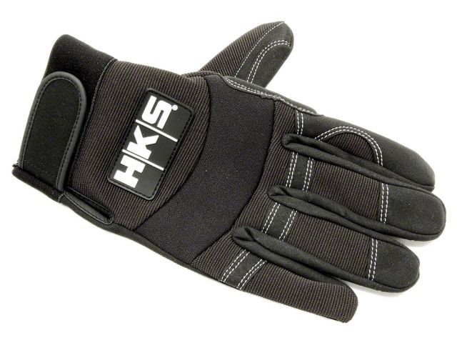 FR SPORT HKS Large Black Mechanic Gloves - View 6