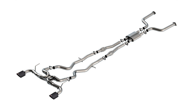 Borla 16-24 Infinity Q50 (Auto V6) ATAK Cat Back - 4.5in Carbon Fiber Black Anodized Tip 140978CFBA