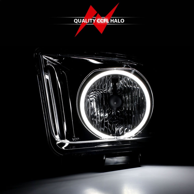 FR SPORT Anzo 2005-2009 Ford Mustang Crystal Headlights w/ Halo Black (CCFL) - View 6