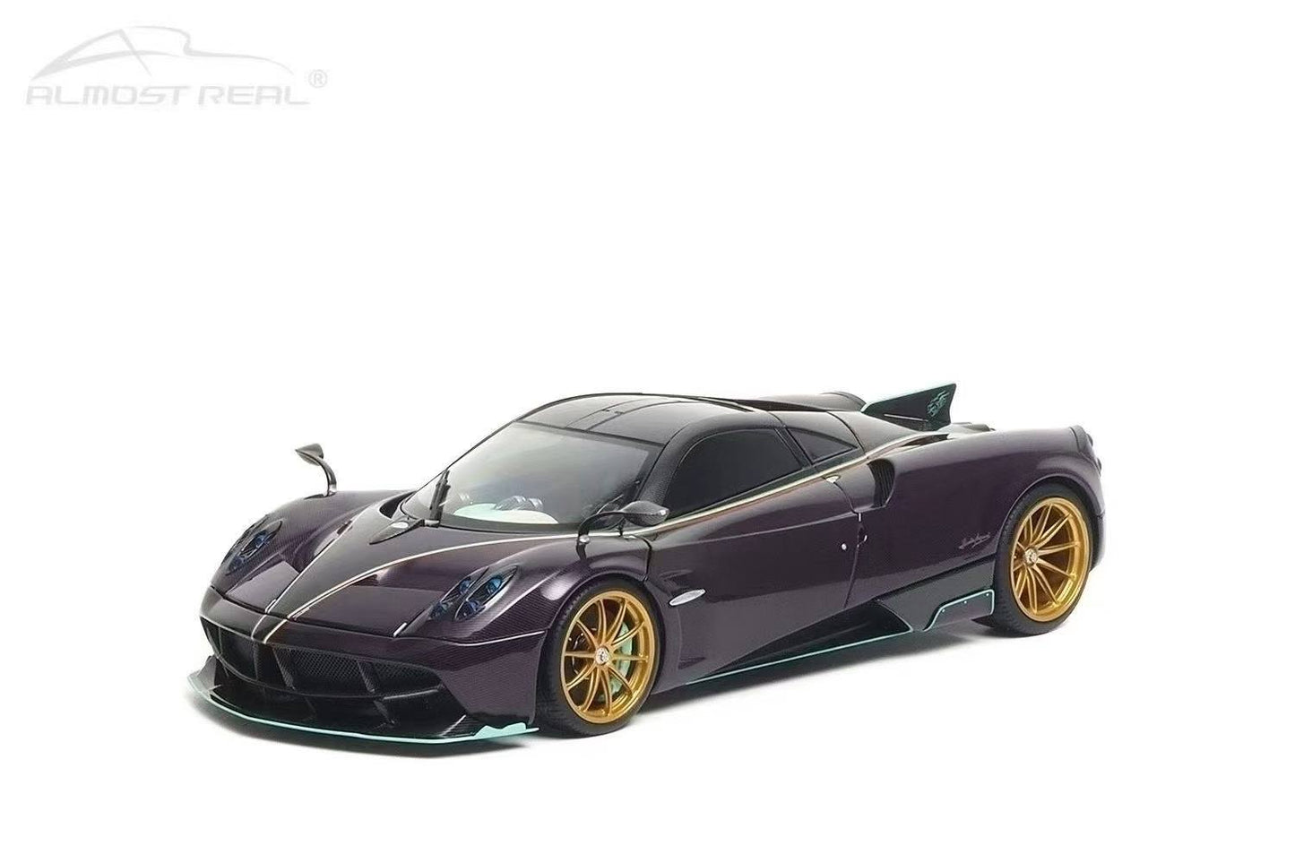 Almost-Real 2016 Pagani Huayra Dinastia Yazi Purple Carbon w/ Teal 1:18