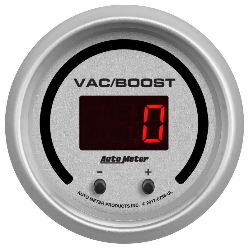 FR SPORT Autometer 52.4mm Silver Switchable 0-1600 PSI/0-110 BAR Vacuum/Boost Ultra-Lite Elite...