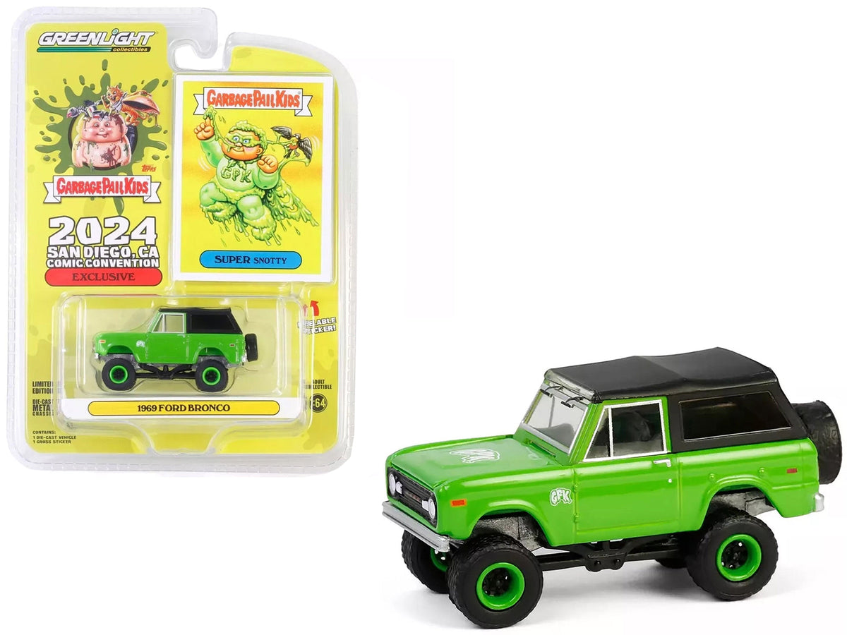 Rapid Vehicles 1969 Ford Bronco "Garbage Pail Kids: Super Snotty" Green with Black Top "San Diego...