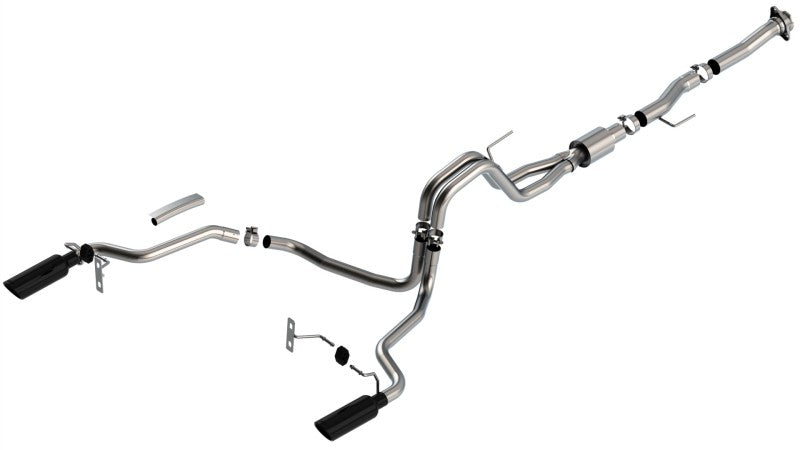 FR SPORT Borla F-150 2021 5.0L 2dr RC SB (122.8 WB) XL/XLT 3/2.25 SRE Cat-Back ATAK Black Chrome...