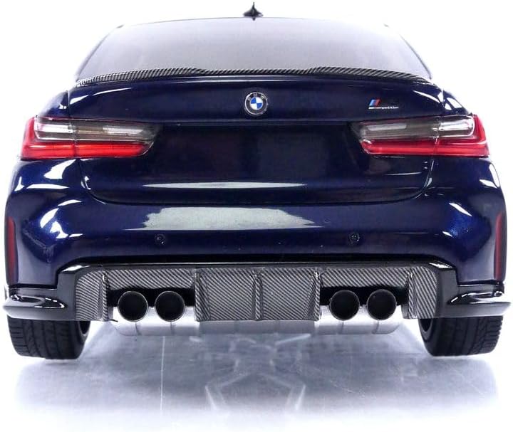 Minichamps 2020 BMW M3 Competition (G80) w/ Carbon Roof Tansanitblau Deep Blue Metallic 1:18